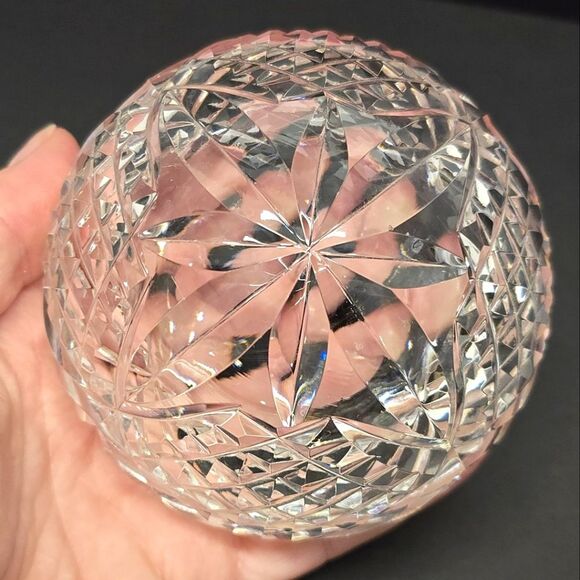 Waterford Hollow Crystal Cut Glass Domed Paperweight - Picture 4 of 8